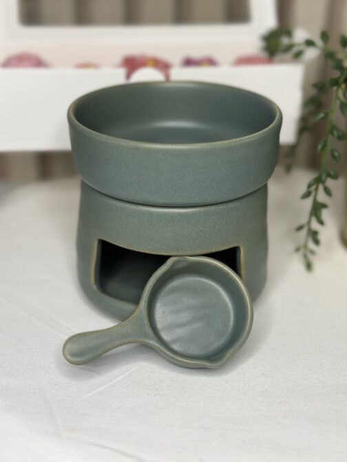 brûleur de fondant parfumé couleur bleu gris