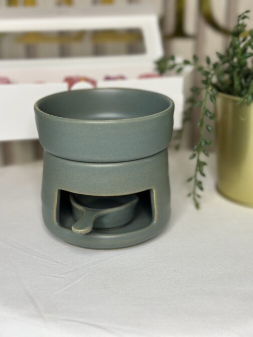 brûleur de fondant parfumé couleur bleu gris