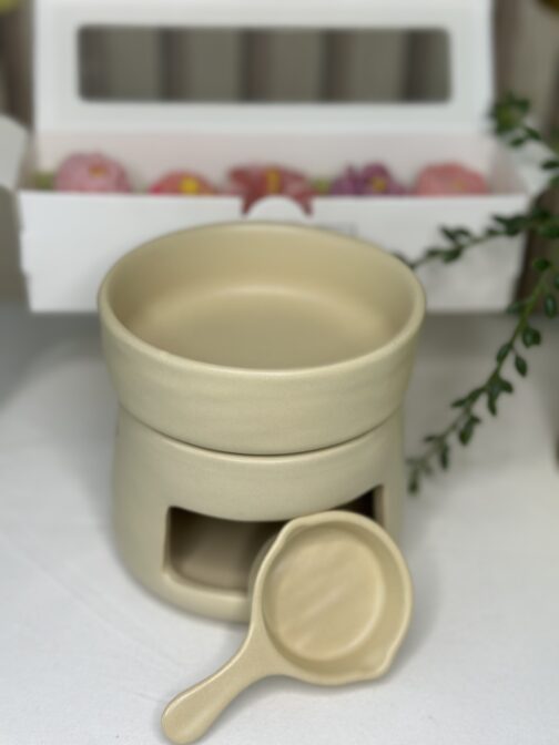 brûleur de fondant parfumé couleur jaune pastel