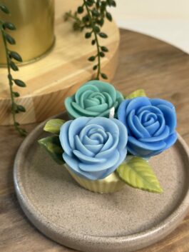 Bougie parfumée Fleur – Trio de roses