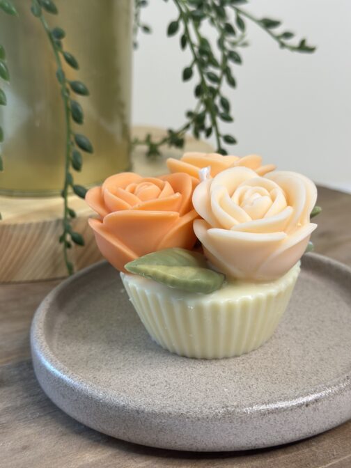 Trio de roses - Orange / Cannelle
