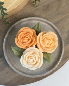 Bougie parfumée Fleur – Trio de roses