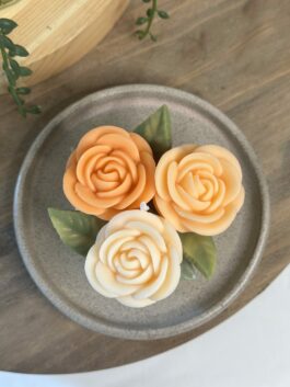 Bougie parfumée Fleur – Trio de roses