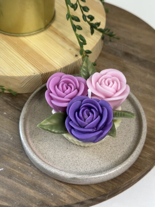 Trio de roses - Orchidée Vanille