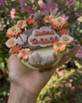 Bougie Événement « Couronne de Fleurs » – Cadeau personnalisé pour anniversaire, baptême ou naissance