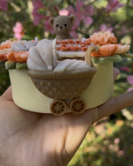 Bougie Événement « Couronne de Fleurs » – Cadeau personnalisé pour anniversaire, baptême ou naissance
