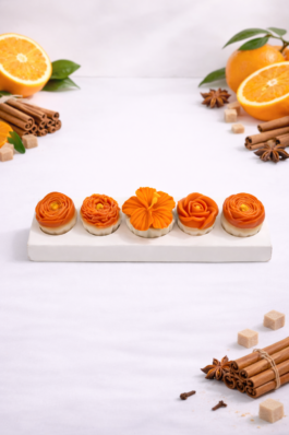 Coffret de 5 fondants parfumés – Orange Cannelle