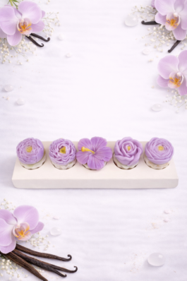 Coffret de 5 fondants parfumés –  Orchidée Vanille